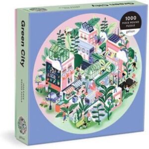 Galison Green City 1000 Piece Round Puzzle Galison Green City 1000 Piece Round Puzzle