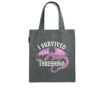 Fourth Wing- I Survived Threshing (Pink Dragon) Tote Bag Fourth Wing- I Survived Threshing (Pink Dragon) Tote Bag