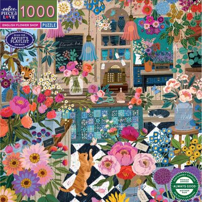 Eeboo - Puzzle 1000 pcs - English Flower Shop Eeboo - Puzzle 1000 pcs - English Flower Shop