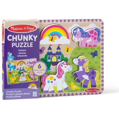 Melissa & Doug MND Wooden Chunky Puzzle Unicorn Melissa & Doug MND Wooden Chunky Puzzle Unicorn