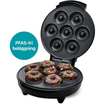 Champion Donut Maker Svart - 7 Munkar, 700W, Non-stick, Kompakt Champion Donut Maker Svart - 7 Munkar, 700W, Non-stick, Kompakt