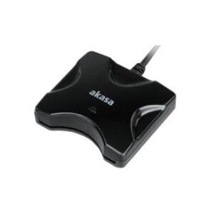 Deltaco AKASA External Smart Card Reader, USB, Black