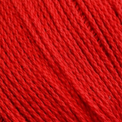 Merc. Cablé 12/6 Virkgarn 200 gr. på nystan - Röd Merc. Cablé 12/6 Virkgarn 200 gr. på nystan - Röd
