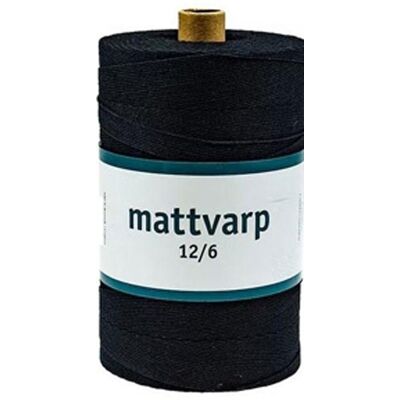 Hobby365:s Extra starka Polyester och bomull Mattvarp 12/6 Svart - 500 gr / rulle - 100% ekologisk Hobby365:s Extra starka Polyester och bomull Mattvarp 12/6 Svart - 500 gr / rulle - 100% ekologisk