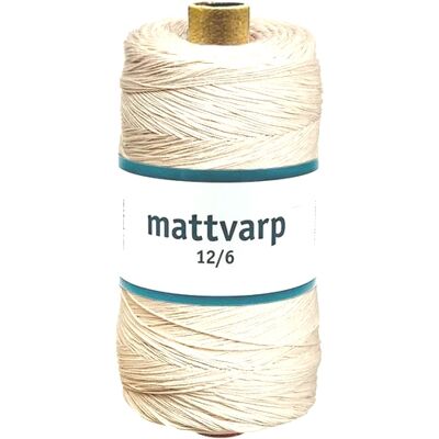Hobby365:s Extra starka Polyester och bomull Mattvarp 12/6 Oblekt 500 gr / rulle Hobby365:s Extra starka Polyester och bomull Mattvarp 12/6 Oblekt 500 gr / rulle
