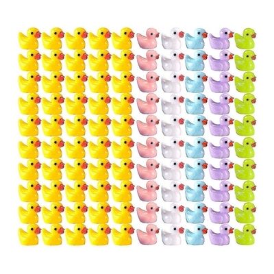 100 st Tiny Ducks Set Dekoration Realistisk Form Hållbar Harts Förtjusande ankor för jul födelsedagsfest Barnens dag 100pcs 100 st Tiny Ducks Set Dekoration Realistisk Form Hållbar Harts Förtjusande ankor för jul födelsedagsfest Barnens dag 100pcs