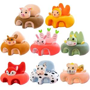 Baby Sofa Support Seat Cover Cartoon Animal Plush Learning To Sit No Filler