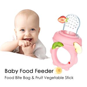 TOMTOP JMS Barnmatsmatare Färsk frukt Grönsaksmatare Silikon Napp Bringning Leksaksnipple för