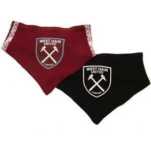 West Ham United FC Baby Crest Haklappar (Paket om 2)