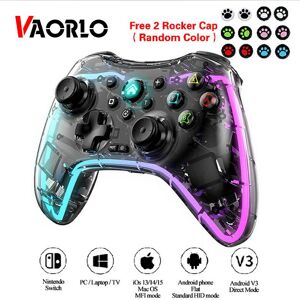 VAORLO Spelkontroller för videospel RGB Wireless Pro Controller kompatibel Nintendo Switch/Switch Lite/Switch OLED/Android/IOS/Windows PC/Mobil