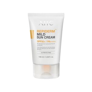 AHC REPIDERM Mild Sun Cream SPF50+/PA++++ 100ml NEW (UV Reflective Blocker/Hypoallergenic /Mild Mineral Sunscreen)
