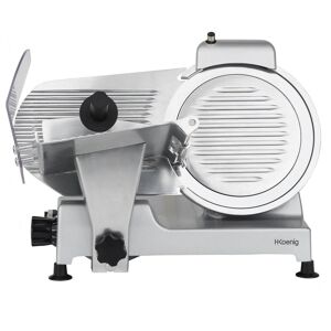 H.Koenig MSX250 - Electric Meat Slicer, Professional Italian Blade, 240W, Silent Technology, Adjustable Cutting Thickness, Articulated Arm