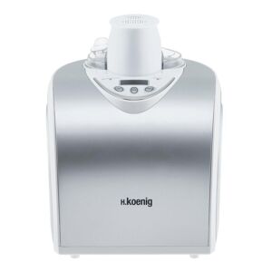 H.Koenig HF180 Homemade Ice Cream Maker and Professional Sorbets, 135 W, LCD Display, Cold Preservation, Stainless Steel