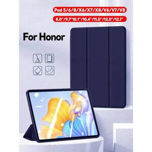 maikes För Huawei Honor Pad 8 Tablet Case med Auto Wake Up/Sleep Fodral Mjukt silikon bakstycke för Honor Pad 5 6 8 X6 X7 X8 V6 V7 V8 Flip Läder