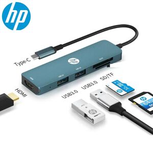 HP CT203 5 in1 USB C HUB Typ C till HDMI-kompatibel USB 3.0-adapterdockningsstation för Destops bärbar MacBook Air M1 M2 USB-splitter