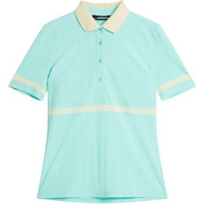 J.Lindeberg Moira Polo retro pikétröja (dam) - Aruba Blue, M J.Lindeberg Moira Polo retro pikétröja (dam) - Aruba Blue, M