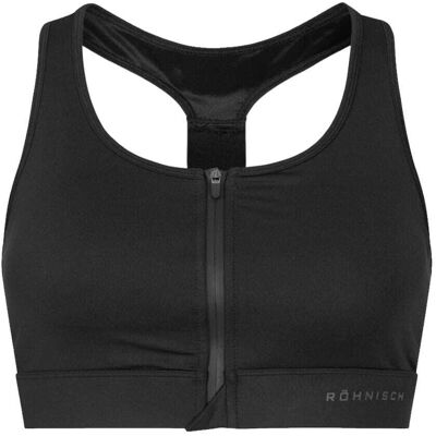 Röhnisch Front Zip Sportsbra stödjande sport-bh (dam) - Black, S Röhnisch Front Zip Sportsbra stödjande sport-bh (dam) - Black, S