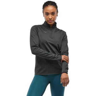 Hoka Glidetech Quarter Zip träningströja (dam) - Black, S Hoka Glidetech Quarter Zip träningströja (dam) - Black, S