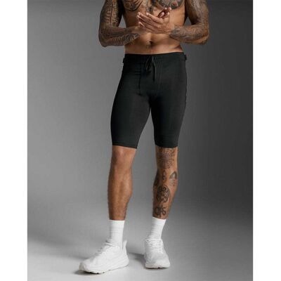 2XU Aero Mesh Compression Shorts (herr) - Black/Silver Reflective, S 2XU Aero Mesh Compression Shorts (herr) - Black/Silver Reflective, S