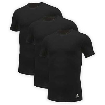 Adidas Crew Neck Shirt 3-pack Tshirt (herr) - Black, S Adidas Crew Neck Shirt 3-pack Tshirt (herr) - Black, S