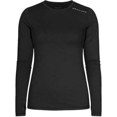 Röhnisch Jacquard Long Sleeve långärmad tröja (dam) - Black, XS Röhnisch Jacquard Long Sleeve långärmad tröja (dam) - Black, XS