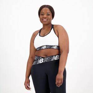 New Balance  Kvinnor NB Pace Bra 3.0 i White Poly Knit