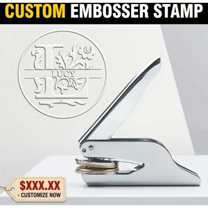 TEMU 1pc Customizable Name/logo/text/initial - For Wedding Seals, Office, Library - For , Certificates, Documents Personalized Library Book Embossing Seal, Christmas Halloween Gift