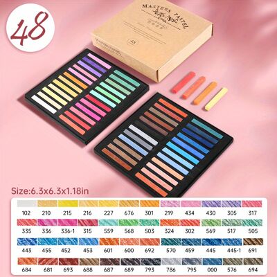 TEMU Marie's Soft Chalk Pastels Sets Of 12, 24, 36, Or 48 Colors And Are Intended For Artists. High-quality Drawing Sticks Function As Pigment Painting Tools And Are In A Pen Format TEMU Marie's Soft Chalk Pastels Sets Of 12, 24, 36, Or 48 Colors And Are Intended For Artists. High-quality Drawing Sticks Function As Pigment Painting Tools And Are In A Pen Format