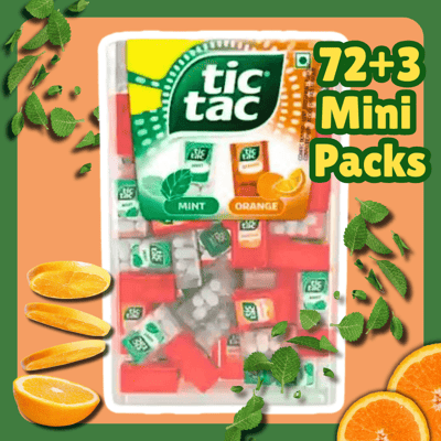 Temu Tic Tac 75 Mini – Mint & Orange Bulk Pack With 75 Mini Packs 255 G Temu Tic Tac 75 Mini – Mint & Orange Bulk Pack With 75 Mini Packs 255 G