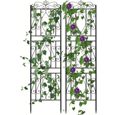 TEMU 2 Panels Of A Easy-to-install, Metal Garden Fence Standing 71.6 Inches Tall, Serving As A Decorative Barrier For Animals In Outdoor Spaces TEMU 2 Panels Of A Easy-to-install, Metal Garden Fence Standing 71.6 Inches Tall, Serving As A Decorative Barrier For Animals In Outdoor Spaces