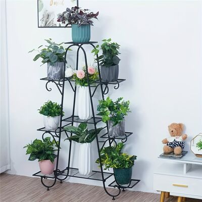 TEMU 9 Tiers Metal Shelves Flower Pot Plant Stand Display For Indoor Outdoor Garden Patio TEMU 9 Tiers Metal Shelves Flower Pot Plant Stand Display For Indoor Outdoor Garden Patio