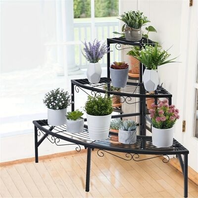 TEMU 3 Tier Plant Stand Semi-circular Flower Pot Organizer Rack Quarter Round Plant Display Holder Outdoor Storage Shelves Metal Corner Shelf Planter Shelving Ladder Plant Stand For Indoor Use TEMU 3 Tier Plant Stand Semi-circular Flower Pot Organizer Rack Quarter Round Plant Display Holder Outdoor Storage Shelves Metal Corner Shelf Planter Shelving Ladder Plant Stand For Indoor Use