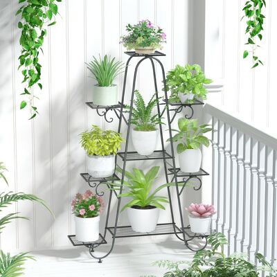 TEMU Unho 9 Tiered Metal Plant Stand Garden Shelves Plant Racks Black Plant Shelf Indoor Outdoor Plant Pot Holder 90x22x121.5cm TEMU Unho 9 Tiered Metal Plant Stand Garden Shelves Plant Racks Black Plant Shelf Indoor Outdoor Plant Pot Holder 90x22x121.5cm