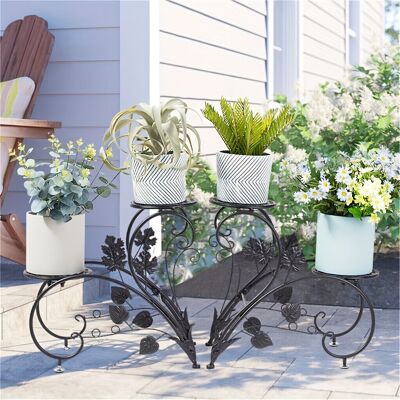 TEMU 2pcs Metal Plant Stand Indoor, Corner Plant Shelf Outdoor, Tiered Flower Pot Display Stand, Black Multiple Plants Holder For Patio Living Room Balcony Garden Home Decor TEMU 2pcs Metal Plant Stand Indoor, Corner Plant Shelf Outdoor, Tiered Flower Pot Display Stand, Black Multiple Plants Holder For Patio Living Room Balcony Garden Home Decor