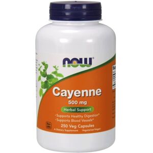 NOW Foods Cayennepeppar, 500 Mg - 250 Kapslar