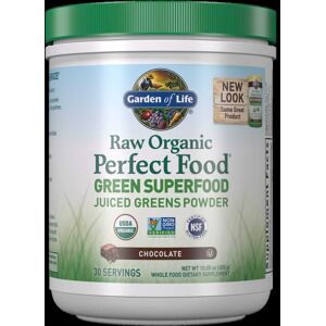 Garden of Life Ekologiskt Raw Perfect Food Grönt Superfood, Chokladsmak - 285g