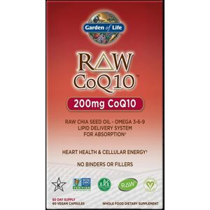 Garden of Life Rå Coq10, 200 Mg - 60 Veganska Kapslar