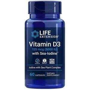 Life Extension Vitamin D3 125mcg (5000 IU) med Havjod - Kosttillskott Life Extension Vitamin D3 125mcg (5000 IU) med Havjod - Kosttillskott
