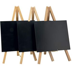 Securit Mini staffli bord griffeltavla – trä med lackerad bokfinish – set med 3 Securit Mini staffli bord griffeltavla – trä med lackerad bokfinish – set med 3