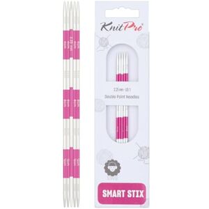 KnitPro SmartStix Dubbelspetsade Stickor - Rosa - Aluminium KnitPro SmartStix Dubbelspetsade Stickor - Rosa - Aluminium