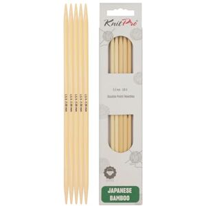 KnitPro Bambus 15cm US8 strumpstickor - knitting needles KnitPro Bambus 15cm US8 strumpstickor - knitting needles