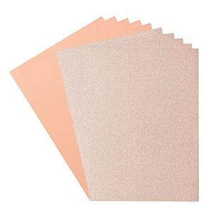 Florence Cardstock (216 GSM) och glitterpapper (250 GSM), orange, A4, 10 ark, för scrapbooking, korttillverkning, stansning och mer pappershantverk