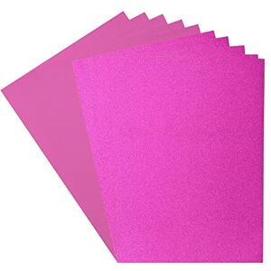 Florence Cardstock (216 GSM) och glitterpapper (250 GSM), fuchsia rosa, A4, 10 ark, för scrapbooking, korttillverkning, stansning och mer pappershantverk