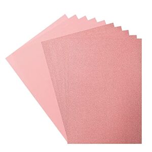 Florence Cardstock (216 GSM) och glitterpapper (250 GSM), rosa, A4, 10 ark, för scrapbooking, korttillverkning, stansning och mer pappershantverk