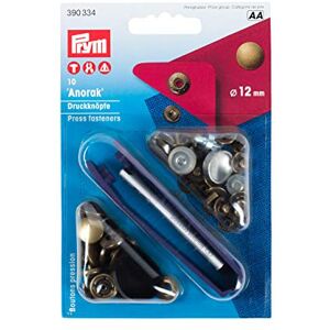 Prym Chiusure a Pressione in Bronzo Antico Non Cucite, Metallo, Old Brass, 12 mm