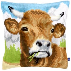 Vervaco Brun korsstygnskudde - Bomull, Flerfärgad - 40x40cm Vervaco Brun korsstygnskudde - Bomull, Flerfärgad - 40x40cm