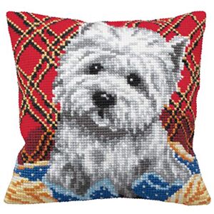 ART CdA Kudde för korsstygnsbroderi Bichon Pes 5161 - Cushion for Cross Stitch Embroidery ART CdA Kudde för korsstygnsbroderi Bichon Pes 5161 - Cushion for Cross Stitch Embroidery