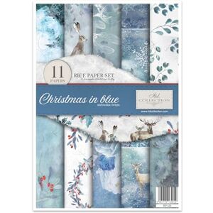 ART Blå Jul Rispapper Kreativt Sats ART Blå Jul Rispapper Kreativt Sats