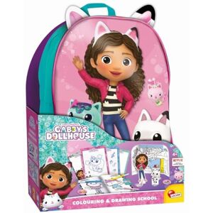 Liscianigiochi Lisciani GABBY'S DOLLHOUSE Skolsäck för målning och teckning För barn från 4 år Med tuschpennor, färgpennor och färgade sidor GABBYS DOCKSKÅP Manual Activity