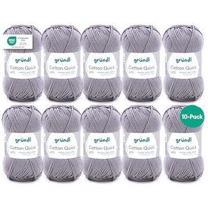 Gründl Cotton Quick Uni - Flerfärgad bomullsgarn för stickning och virkning - Garn Gründl Cotton Quick Uni - Flerfärgad bomullsgarn för stickning och virkning - Garn